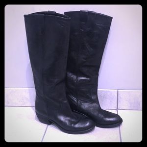 Black knee high tall boots size 9